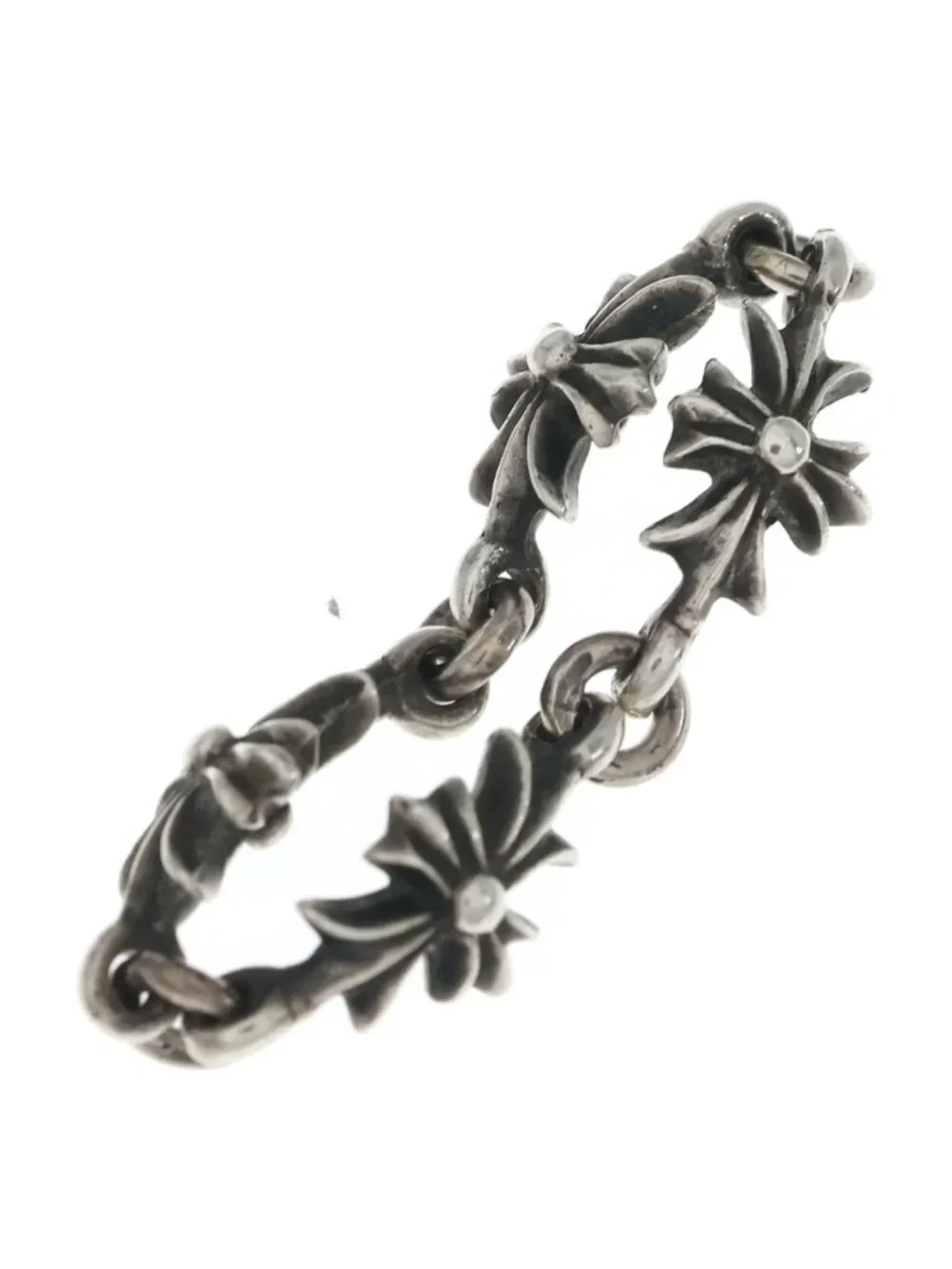 Chrome Hearts Tny CH Pls Tiny Ech Plus Ring Silver